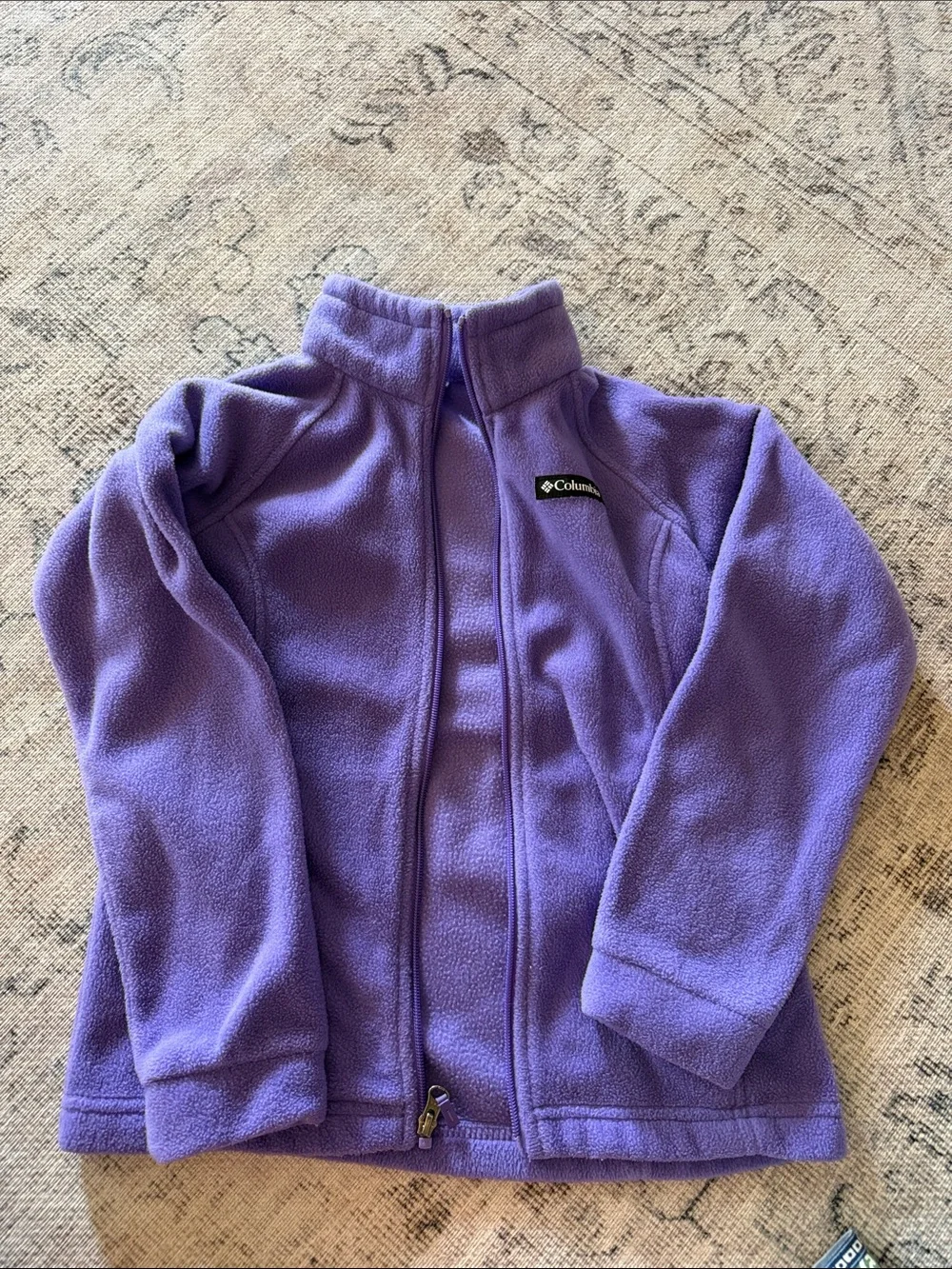 Columbia Lavender Full-Zip Fleece Jacket